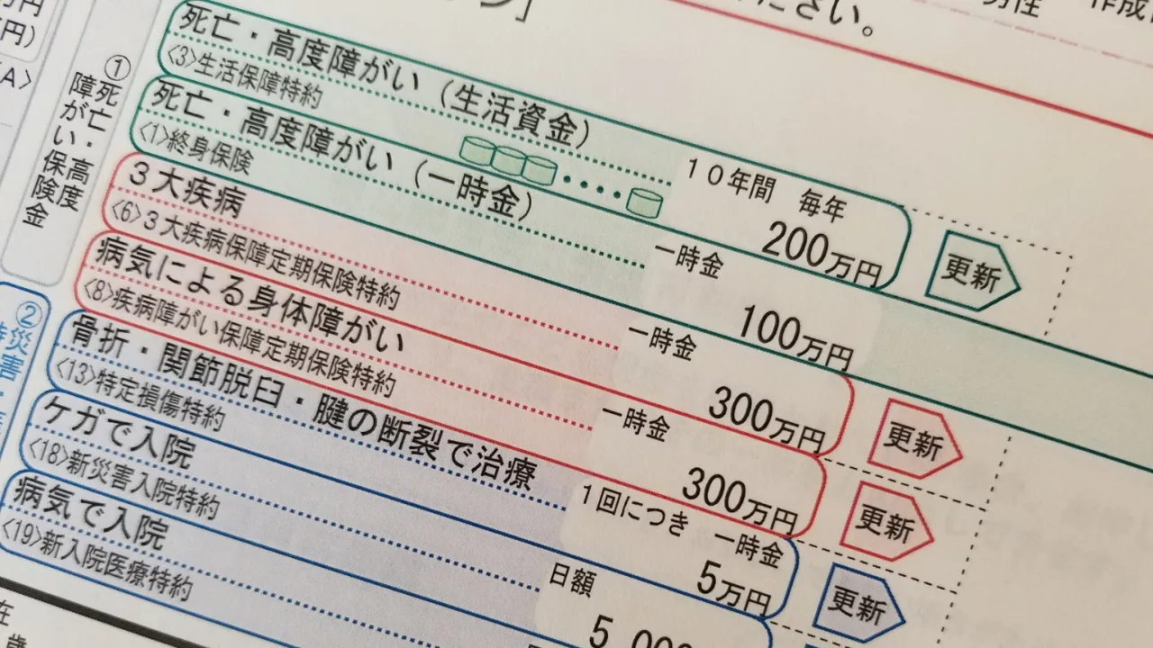 結婚を控えた女性が保険の内容を確認している様子