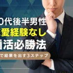 恋愛経験がない30代後半男性の30代後半男性恋愛経験なし婚活必勝法を解説する記事のサムネイル画像