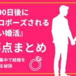 『90日後にプロポーズされる賢い婚活』要点まとめのブログサムネイル画像