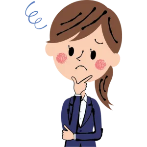 恋愛や婚活について悩む女性のイラスト