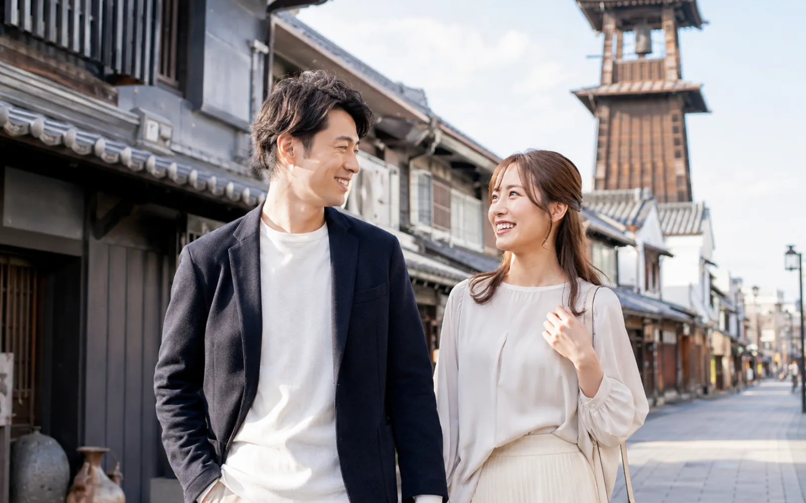 埼玉県川越市の街並みと婚活のイメージ